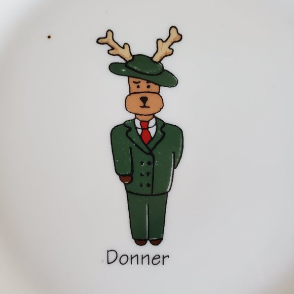 LTD Commodities DONNER Santa's Reindeer Salad Dessert Snack Plate Replacement - Picture 2 of 7